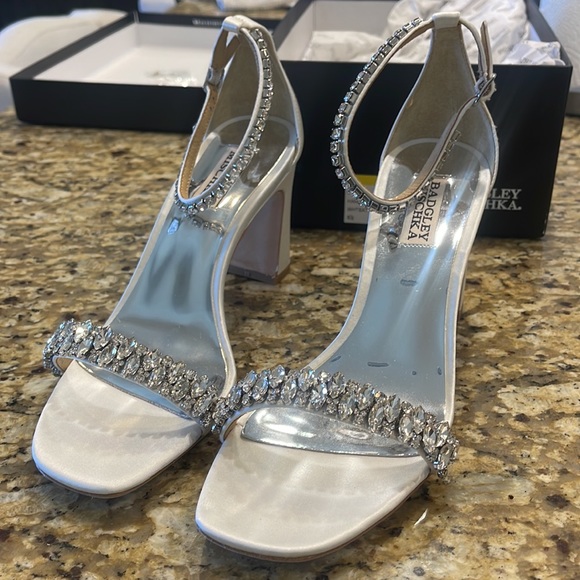 Badgley Mischka Harriet Bridal Block Heels MP5802 Women’s Size 8.5 - Picture 2 of 6